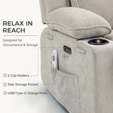 BRTHORY Electric Power Recliner, Nursery Rocking Chair with Glider & Swivel