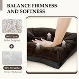 Chair Cushions for Dining Chairs Set of 4 - Chenille Tufted Kitchen Chair Cushions with Ties and Non-Slip Bottom