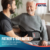 FEATOL Back Brace for Lower Back Pain, Back Support Belt for Women & Men (Size XL, Waist 38"-44.1)