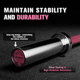 RitFit Barbell Weight Set - 4/6FT Olympic Barbell with Weight Plates (55-115LB Total) - Weightlifting Equipment for Squats, Curls, Deadlifts, Presses, Hip Thrusts 4FT Pink Bar with 85LB Plates