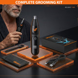 Wolnixx Nose Hair Trimmer for Men & Women – Powerful 8000 RPM Motor, Wet/Dry Use, Electric Nose & Ear Hair Clipper with Travel Lock, USB Rechargeable, Portable Grooming Tool