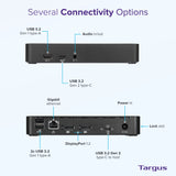Targus Dual Monitor Universal USB-C DV4K DP Docking Station with 65W Power - Broad Compatibility with a Range of Hosts, Devices, Peripherals, Laptops