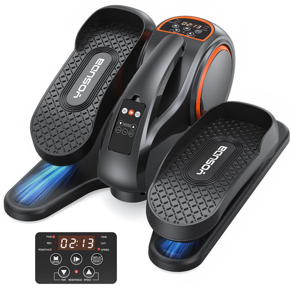 YOSUDA Under Desk Elliptical with 10 Level Resistances, Motorized Ellipse Leg Exerciser for Seniors Fully Assembled, Seated Pedal Exerciser with Remote Control & Non-Slip Pedals YOSUDA