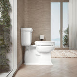 KOHLER 25875-0 Hyten 3" Height, Elevated Soft Close Elongated Toilet Seat, Contoured Seat with Grip-Tight Bumpers, Quick-Attach Hardware, No Slam Toilet Seat, White