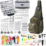 482 Pcs Fishing Tools Kit Fishing Accessories Kit Include Fish Hook Fishing Lures Fish Hook & More (Camo) Seenelling