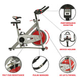 Sunny Health & Fitness Pro II Indoor Cycling Bike with Device Mount and Advanced Display – SF-B1995, Silver Sunny Health & Fitness