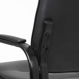SUPER DEAL Office Guest Chair Bonded Leather Executive Side Chair Reception Chair W/Solid Metal Frame Home Office Furniture Set of 3