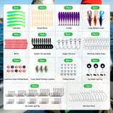 FONMANG Fishing lures-2026 New Fishing Lure kit for Bass Trout,Tackle Box with Tackle Included, Fishing Plugs,Swimbait, Minnows, Soft Baits, Hooks & Weights Accessories (H1-279pcs All-in-One)