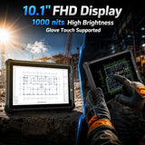 ONERugged M10N Rugged Tablet with HW N4680 Barcode Scanner, 10.1" Windows 11 Pro Industrial Tablet, 1000 Nits Sunlight Readable, Intel N150, 8+128GB, 4G LTE, WiFi 6, IP65 Heavy-Duty PC for Warehouse