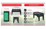 KICK Legend 55" Foosball Table (Black) – Professional Full-Size Indoor Game for Adults & Families with Counterbalanced & Uniformed Men, 6 Foosballs and Adjustable Leg Levelers