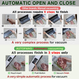 AUTOPANG Automatic Vacuum Sealer Machine, Cordless Food Preserver with 85Kpa Suction & Pulse Mode, Durable Silicone Chamber, Includes 20 Exclusive Sealer Bags