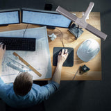 OttLite LED Desk Lamp with Sturdy Clamp - Extra Wide Lighting, Dimmable with 5 Brightness Settings & Energy Efficient Natural Daylight LEDs for Home Office, Computer Desk, Dorms & Workbench