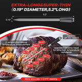 800FT Wireless Meat Thermometer Digital with 2 Upgraded Ultra-Thin Probe, Large Touchscreen, Kitchen Food Thermometer for Cooking Oven, Smoker, Rotisserie, BBQ
