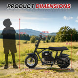 BRM40 Mini Gas Pit Bike for Teens 40cc 4-Stroke Dirt Bike for 18 MPH