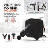 Sharper Image PowerBoost Circuit Massage Gun [2026 Version] Deep Tissue Percussion Massager with 6 Speeds for Back, Shoulders, & Full Body Muscle Pain Relief, with 4 Attachments & Travel Case