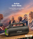 Portable Bluetooth Speaker, 80W Peak, IPX7 Waterproof, Loud with HD Sound, DSP&Outdoor Bass, RGB Lights, Wireless Stereo Pairing, USB/TF/AUX Support - Ideal Boombox Subwoofer for Party/Camping/Beach Ortizan