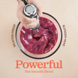 Electric Hand Blender 500 Watt with Turbo Mode, Detachable Base. Handheld Blender Stick Peach Street