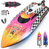 BEZGAR RC Boat, 12 inch Remote Control Boat for Kids and Adults, 25 KPH Fast RC Speed Boats with 2 Batteries, Ideal Waterproof Toy for Pool & Lake - TX136
