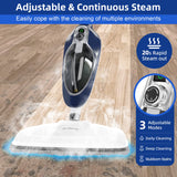 Steam Mop - 10-in-1 Floor Steamer Detachable MultiPurpose Handheld Steam Cleaner for Hardwood/Tile/Laminate All Floors Carpet Cleaning with 11 Accessories for Whole Home Use(Blue). GorFanty