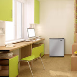 Energy Star Mini Refrigerator, Small Refrigerator for Office, Apartment, or Dorm, Stainless-Steel Finish, 2.4 Cubic Feet Magic Chef