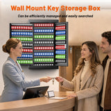 354 Position Key Lock Box Wall Mount, Key Storage Organizer with Drop Slot
