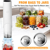 GURITHE Smart Vacuum Sealer for Food with LED Display, 65kPa Strong Suction Handheld Vacuum Sealer Machine for Reusable Bags & Mason Jars, Portable Food Sealer for Meal Prep, Camping & RV, Washable