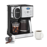Cuisinart 12-Cup Coffee Maker, Single-Serve Brewer Glass Carafe, Automatic Hot & Iced Coffee Machine, Brew Strength Control and Pause, SS-16, Stainless Steel