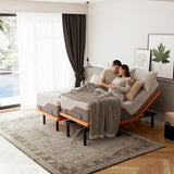 Split King Adjustable Bed Frame with Mattress - 14” Luxury Hybrid Mattress, Smart APP Contorl, Massage, Zero Gravity, Anti-Snore, 5 Minutes Installation, Head and Foot Incline, Medium Soft, Split King