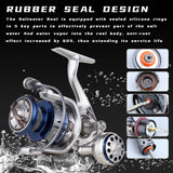 Accuretta Saltwater Spinning Reel,13+1BB Ultra Smooth Saltwater Fishing Reels,Powerful Carbon Drag,CNC Aluminum Spool & Handle