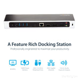StarTech.com USB-C Triple Monitor Docking Station for MacBook Pro / Air M1 M2 M3 M4 & Windows