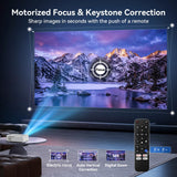 【Officially-Licensed APP & 1800 ANSI】Smart Projector with WiFi and Bluetooth, Pericat 4K Support Portable Outdoor Movie Bluetooth Proyector, Native 1080P Projector for Bedroom/ Home / Wall /Ceilling