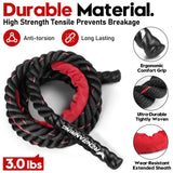 Jump Rope, 3LB Weighted Jump Rope for Fitness, 9.8ft Heavy Jumping Ropes for Exercise, Adult Workout Rope for Men & Women Improve Strength, Skipping Rope for Gym Training, Home Workout RENRANRING