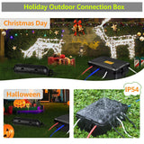NineLeaf 10*Extra Large Waterproof Electrical Box&40*Small Weatherproof Extension Cord Outlet Box-IP54 Weatherproof Outlet Cover, Protect Timer,Power Strip,Holiday Light-12.5 x 8.5 x 5 & 9 x2.6 x2.6