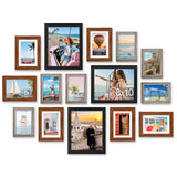 decorUhome 15 Pack Assorted Picture Frame Set for Wall & Tabletop, PF15MTJ