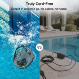 PF1 Cordless Robotic Pool Vacuum Cleaner for Above & In-Ground Pools – Triple-Layer Filtration, 150 Min Runtime, Floor-Only Cleaning, Covers 1345 Sq.Ft, Includes Floating Buoy