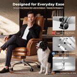 Big and Tall Office Chair, Flip Armrests for Pets & Cross Legged Sitting