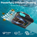 2026 New TALOSBO Pleco Pro Cordless Robotic Pool Cleaner, Smart Navigation, 210–240 Min Runtime, App Control, Wall Climbing & Waterline Cleaning, Dual-Layer Filter for Inground Pools up to 2691 Sq Ft