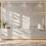 Qorqeous Grey Mist Marble Peel and Stick Wallpaper, Glossy Texture Vinyl Wall Panels, Waterproof Renter Friendly, 23.6" x 118", TV Accent Wall, Bathroom, Foyer, Coffee Shop Decor