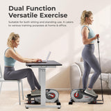 Sunny Health & Fitness Smart Elliptical Trainer, Heavy-Duty Exerciser w/Resistance Bands for Leg & Arm Exercise, Home/Office Senior Training Machine, Exclusive SunnyFit App Bluetooth Link–SF-E323054