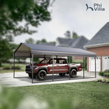 PHI VILLA 12x20 Carport, Metal Carports Canopy Heavy Duty Car Port Garage