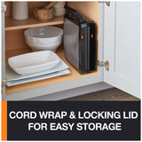 Breakfast Set Stainless Steel Waffle Maker 4 Slices | Belgian Waffle Silver and Black KRUPS