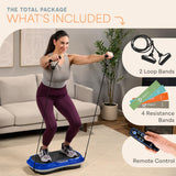 Lifepro Waver Vibration Plate Exercise Machine – High-Intensity Vibration Plate for Lymphatic Drainage – Full-Body Workout Vibrating Platform with Loop Bands – Fitness Equipment for Strength & Toning