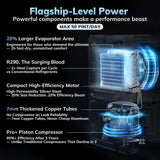 50 Pint/Day Compressor Dehumidifier, AEOCKY 3500Sq.Ft for Basement, Home, Bedroom, Bathroom, with Drain Hose, Intelligent Humidistat, Quiet