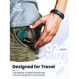 BOB AND BRAD Q2 Mini Massage Gun, Pocket-Sized Deep Tissue Massager Gun, Portable Percussion Muscle Massager Gun, Ultra Small & Quiet Muscle Massage Gun with Carry Case -Green