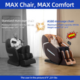 MassaMAX 4D Plus Massage Chair for Big & Tall People Full Body Massage Up to 6'10" & 500 lbs, 59" SL Track, OTA Cloud Upgrade - Never Outdated, APP Control, 27+ Modes, Auto Footrest Extension A580