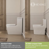 Toilet with Soft Close Toilet Seat, 12'' Rough-In Toilet KK KE KING