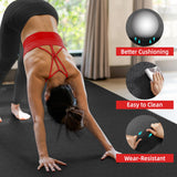 Extra Large Yoga Mat – 72"x48" or 78"x57", Non-Slip TPE Exercise Mat for Women & Men, Available in 1/4" to 1/2" Thickness, for Home Gym, Yoga, Pilates & Barefoot Workouts, with Towel, Straps & Carry Bag