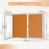 Enclosed Bulletin Board with Locking Door, Outdoor Bulletin Board Weatherproof, Lockable Display Case for Home, Office, and Community Use(31.5" L x 43.3" W Cork)