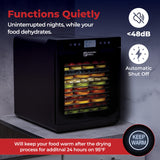 Magic Mill Premium Food Dehydrator Machine (10 Extra-Large Stainless Steel Trays) 700W Dryer for Beef Jerky, Fruits, Vegetables, Dog Treats, 48 Hour Digital Timer - 95°-167° Temperature Control
