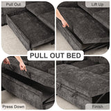 108 Inch Modular Sectional Sleeper Sofa with Pull Out Bed,L Shaped 7 Seat Sectional Couch with Storage